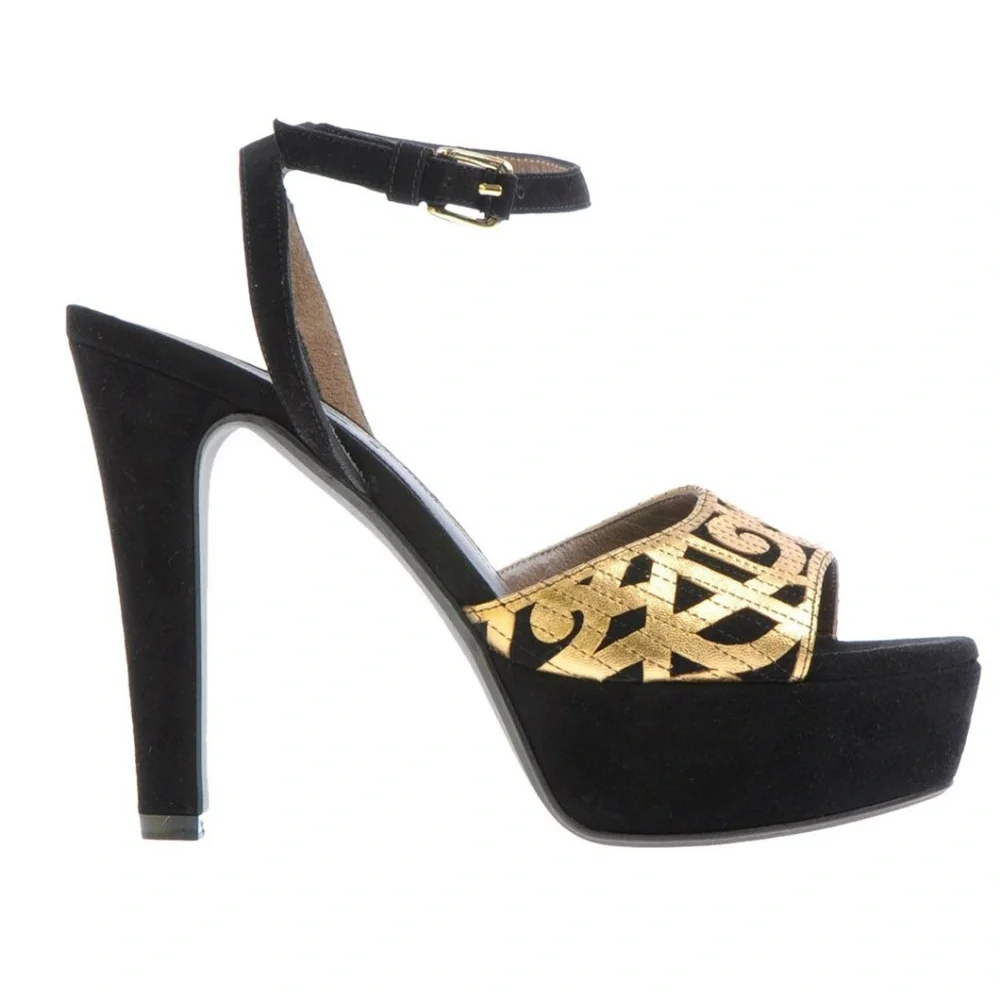 NIB MARNI leather ‎ black/ gold pumps. MUST HAVE - Picture 2 of 4